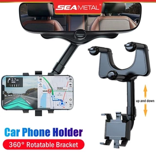 Giá đỡ điện thoại định vị GPS SEAMETAL gắn gương chiếu hậu xe hơi bằng kim loại xoay được 360 độ