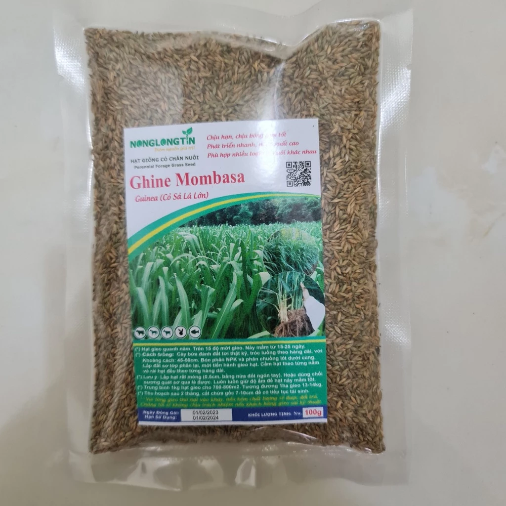 Hạt Giống Cỏ Ghine Mombasa ( Cỏ Sả Lá Lớn ) Gói 1kg