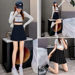 Chân váy nữ, chân váy xếp ly chất tuyết mưa có quần trong size S M L SKUCV-13A1 mayy.fashion