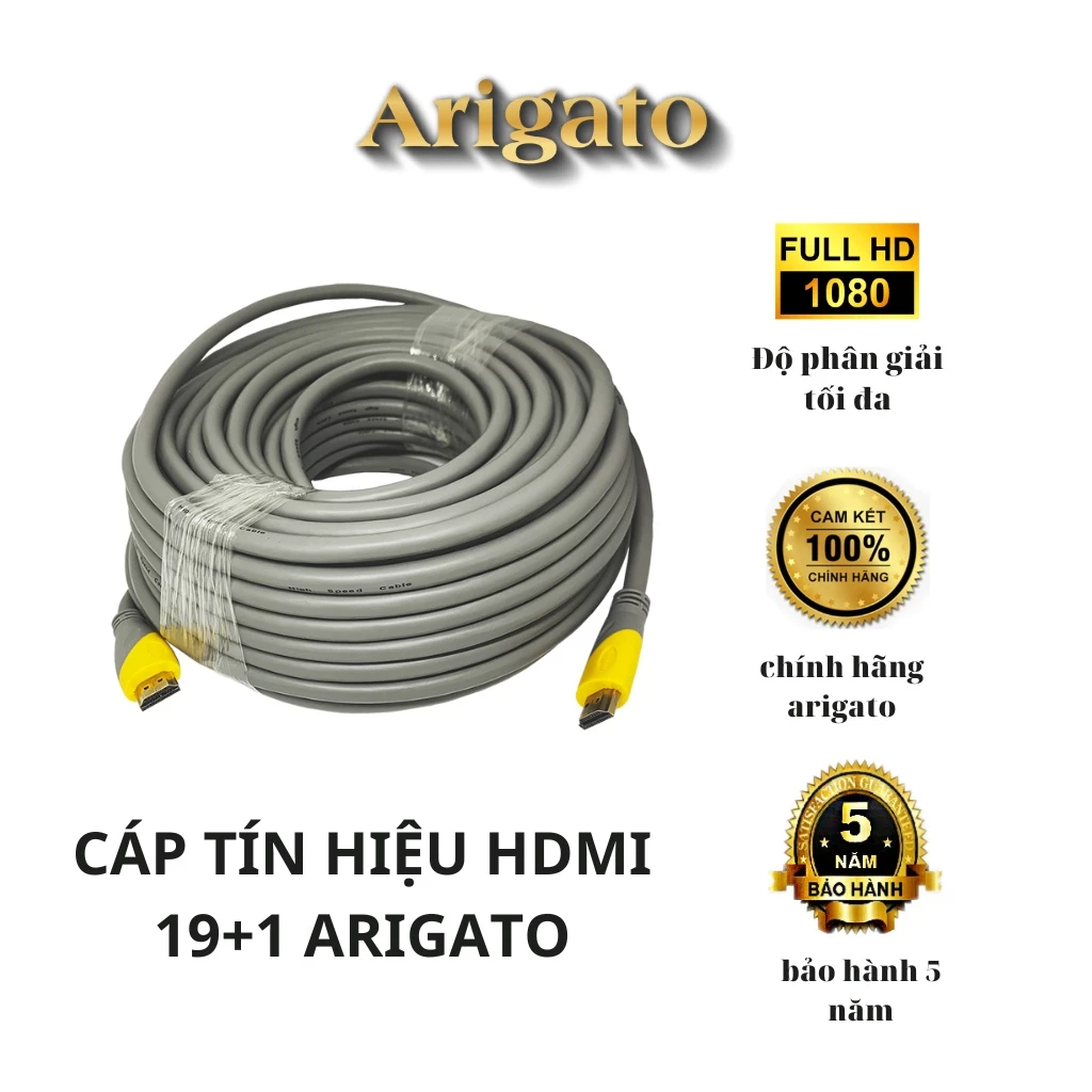 Dây hdmi,Cáp HDMI 19+1 Arigato 10m,15m,20m .Bảo hành chính hãng 5 Năm