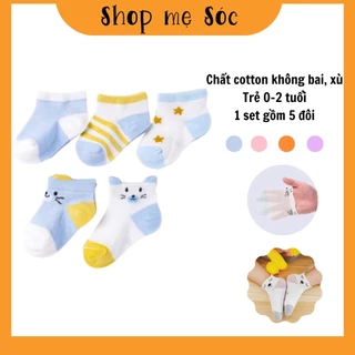 Set 5 đôi tất lưới cổ thấp Kid Sock điều hòa cho bé từ 0-3 tuổi mesocshop