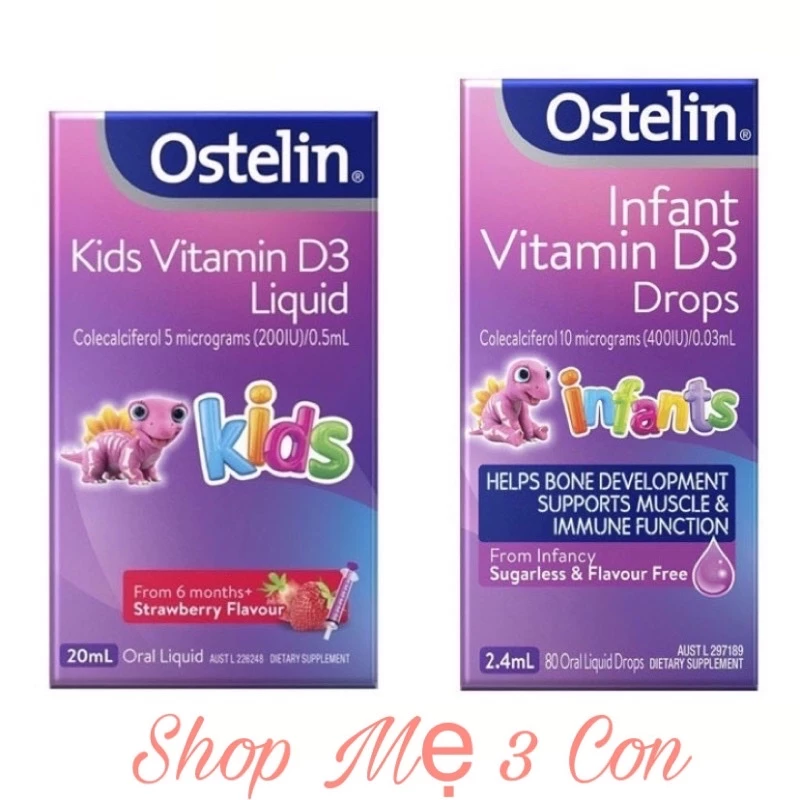 Vitamin D3 Ostelin Úc cho bé