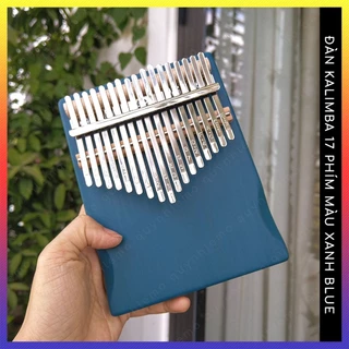 Đàn kalimba 17 phím màu xanh blue nguyên khối QUYNHLEMO, Piano ngón tay cái tặng kèm phụ kiện hấp dẫn