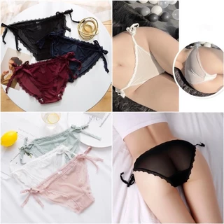 Quần Lót Nữ Ren Dây Thắt Nơ Hông Cao Cấp Sexy Gợi Cảm Ôm Dáng Không Tạo Hằn HOT Bikini 1066