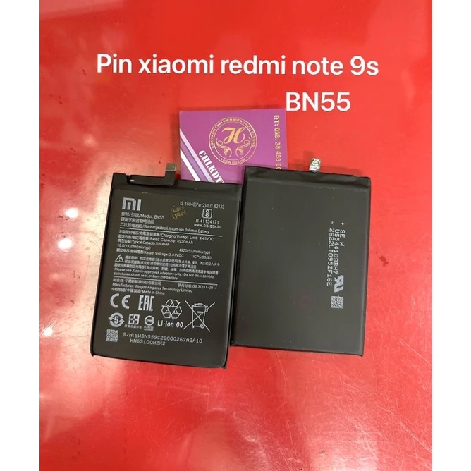 Pin xiaomi redmi note 9s : BN55 newzin