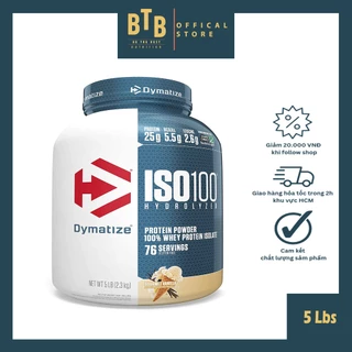 Bột đạm dinh dưỡng thể thao thể hình ISO100 HYDROLYZED 2.3KG hỗ trợ tăng cơ từ thương hiệu DYMATIZE