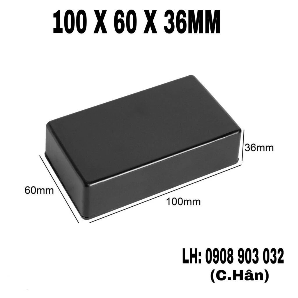 Hộp 100x60x36mm ( hộp gài) - Hộp nhựa đựng mạch điện tử