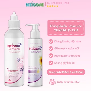 [COMBO] Dung dịch vệ sinh phụ nữ DIZIGONE Sensicare 300ml & Gel vệ sinh phụ nữ DIZIGONE Sensidaily 150ml