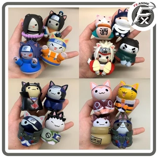 Mô hình Naruto - Set 8 Mô Hình Mèo chibi BẢN NHỎ 3CM Naruto Tsum Tsum bằng PVC cao cấp (Có clip, Ảnh thật)