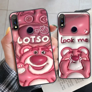 Ốp lưng Realme 3 / Realme 3 Pro GẤU DÂU LOTSO cực hot hit, mẫu hot cute rẻ cực đẹp