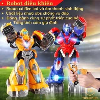 Robot đấm bốc điều khiển từ xa 2.4G cao cấp, Robot điều khiển từ xa chiến đấu có âm thanh và đèn led, tdshophn