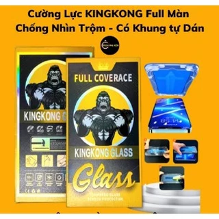 Kính cường lực iphone tự dán KingKong chống nhìn trộm full màn x/xs/11/12/13/14/pro/max/promax