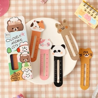 Set 30 Bookmark Kẹp Đánh Dấu Trang Sách Dạng Thước Kẻ 5cm Hoạt Hình Dễ Thương