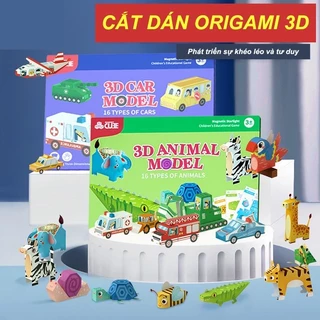 BỘ GẤP HÌNH 3D - ORIGAMI CHO BÉ Giáo dục sớm Học tập Quà tặng Bé gái Bé trai