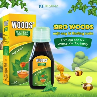 Siro WOODS' HERBAL giảm ho cho bé - Siro ho thảo dược (Chai 60ml)