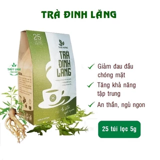 Trà Đinh lăng Thái Hưng (25 túi lọc x 5g) An thần, giảm stress, giúp ngủ ngon