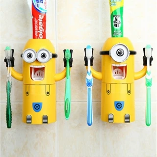 Dụng Cụ Lấy Kem Đánh Răng Tự Động Kẹp Bàn Chải Hình Minion Dễ Thương Cho Bé