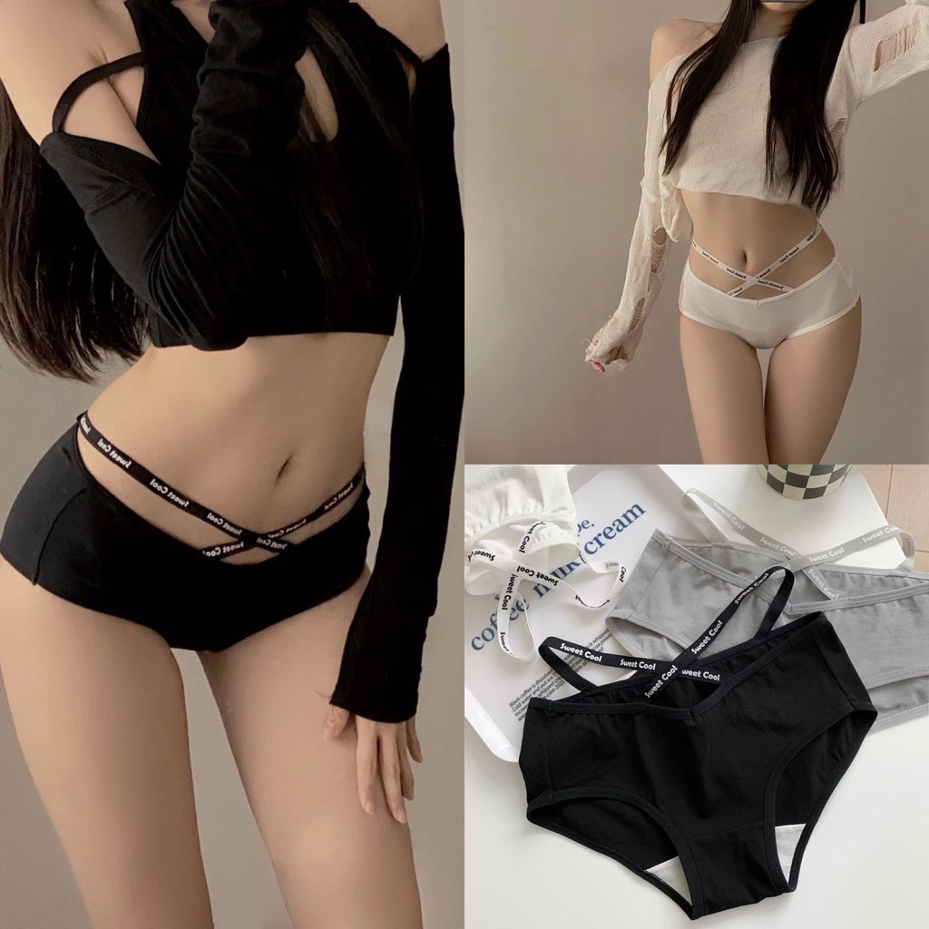 Quần Lót Nữ Cotton Phối Dây Chéo Gợi Cảm Sexy mã 0363