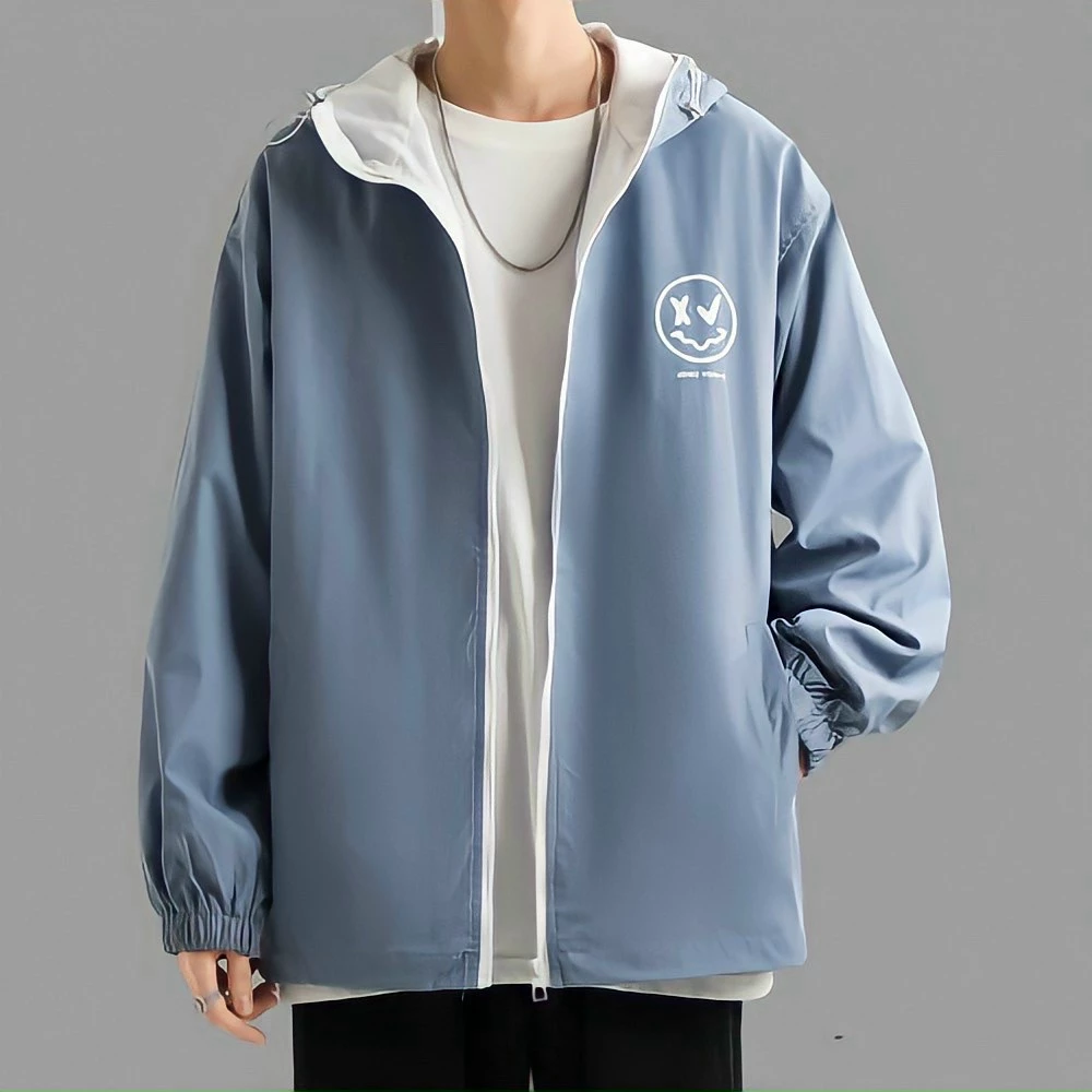 Áo Khoác Dù Vải Gió 2 Lớp Unisex Logo ICON MẶT CƯỜI Sắc Nét Form Rộng Nam Nữ Ulzzang Unisex