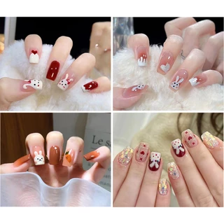 Bộ 24 móng tay giả [KÈM KEO] làm nail [R701-800]