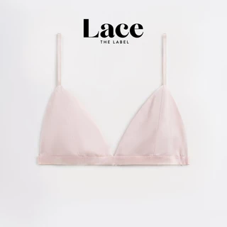 Áo lót Satin V1 Hồng Đào kèm đệm mỏng Lace.thelabel