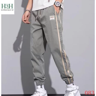 Quần Jogger nam Hàn Quốc xuất xịn, quần dài kaki chất co giãn ống chun H&H