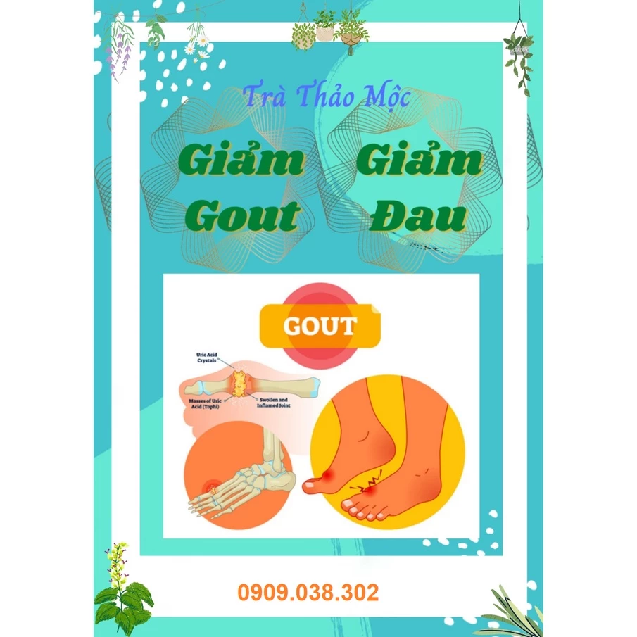 Trà thảo mộc giảm gút ( gout ), đau nhức xương khớp - 40 túi lọc