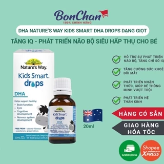 [Hoả Tốc] DHA Nature’s Way Kids Smart DHA Drops Dạng Giọt Tăng IQ, Phát Triển Não Bộ Siêu Hấp Thụ Cho Bé 20ml - Hàng Úc