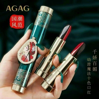 Son Môi AGAG Magic 10 Màu Color Lipstick Hai Đầu Có Gương Không Trôi Sang Chảnh