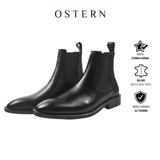 Giày Chelsea Boots Classic OSTERN - Form Tròn Đế Phíp Gỗ – Mã OS01