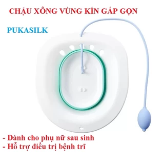 Chậu xông vùng kín gấp gọn PUKASILK,Chậu vệ sinh phụ nữ,chậu xông thảo dược