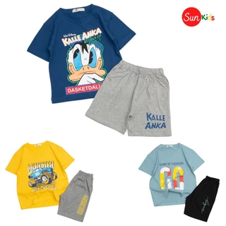 Đồ bộ bé trai, đồ bộ trẻ em chất thun cotton, size 1-7 tuổi, có nhiều màu - SUNKIDS