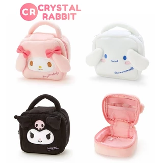 SANRIO Túi Đựng Đồ Trang Điểm Đa Năng Phối Lông Nhung Dễ Thương Xinh Xắn