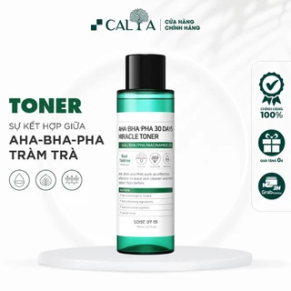 Nước Hoa Hồng Some By Mi Giảm Mụn, Sạch Nhờn, Làm Sạch Sâu - Toner Some By Mi AHA BHA PHA 30 Days Miracle Toner 150ml