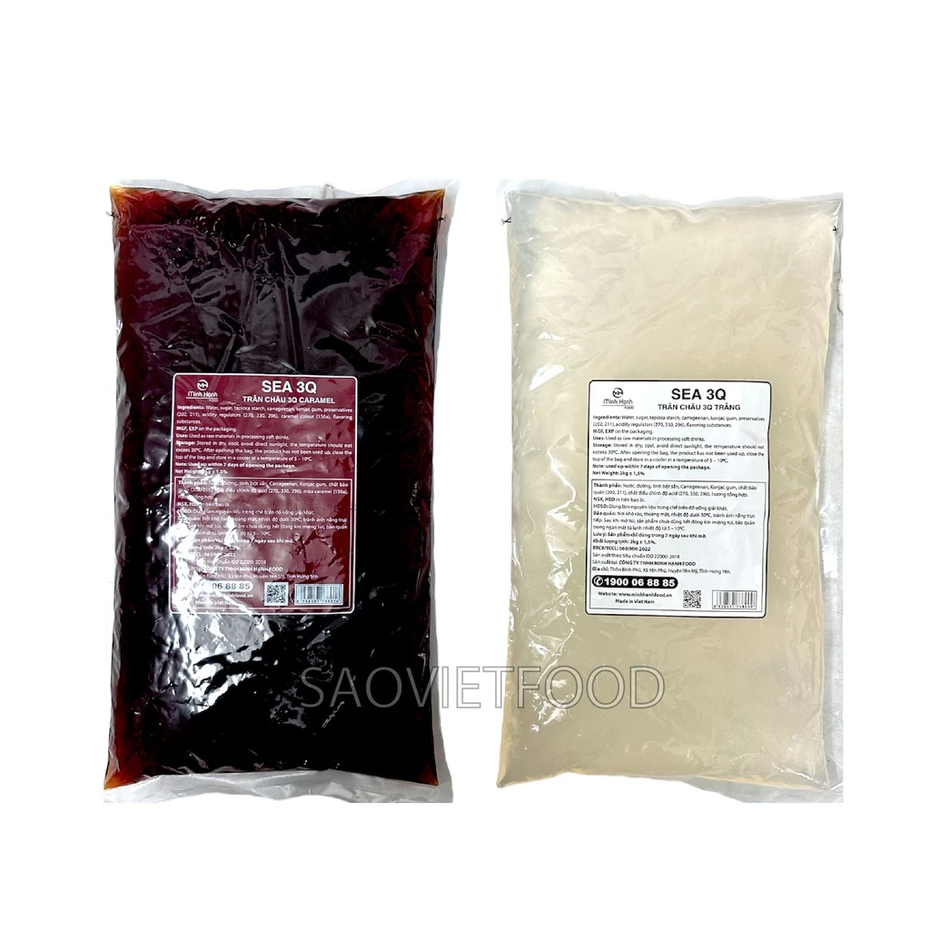 Trân châu trắng, đường đen SEA 3Q Minh Hạnh gói 2kg
