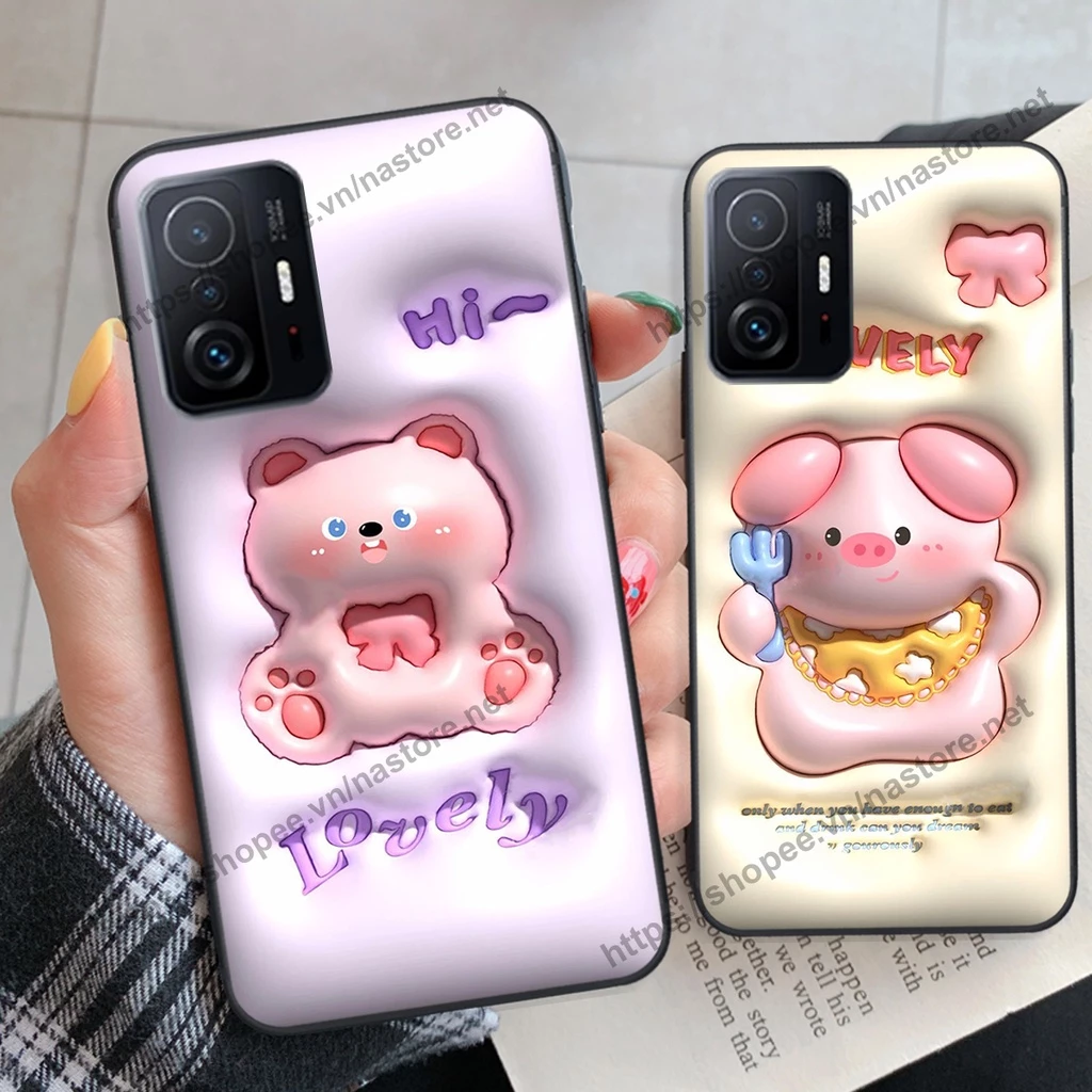 Ốp lưng Xiaomi Xiaomi 11T 5G - Xiaomi 11T Pro 5G ( Mi 11T 5G - Mi 11T Pro 5G) heo vàng,xinh xắn cute giá rẻ