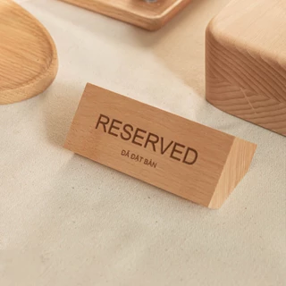 Kihowa | Bảng thông tin khắc laser đặt bàn cho nhà hàng, quán cà phê bằng gỗ tự nhiên, tối giản và nhã nhặn