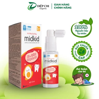 Xịt Chống Sâu Răng MiDKID Vị Táo Đỏ Giúp Làm Sạch Và Bảo Vệ Men Răng, Ngăn Ngừa Mảng Bám Ố Vàng An Toàn Cho Bé 20ml