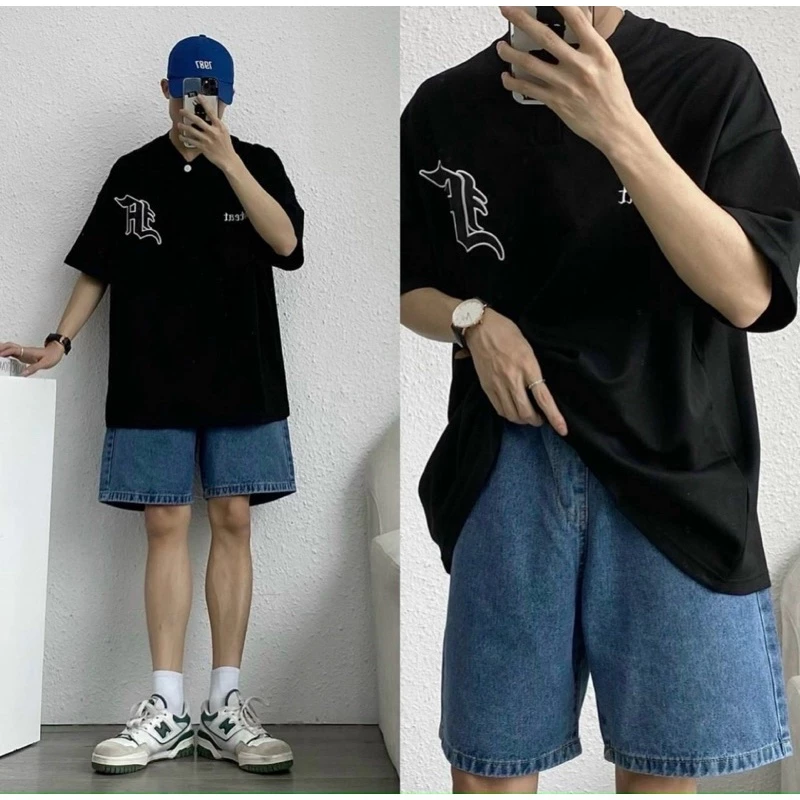 Short Jean ống rộng Unisex(3 màu)