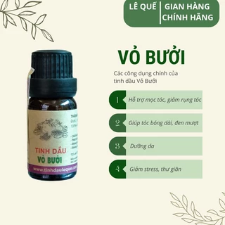 Tinh dầu vỏ bưởi tự nhiên nguyên chất hương thơm nhẹ nhàng thư giãn Lê Quế 10ml