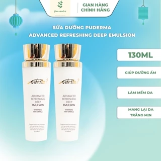 Sữa dưỡng Puderma Advanced Refreshing Deep Emulsion 130ml giúp dưỡng ẩm cũng như làm mềm da, mang lại da trắng mịn