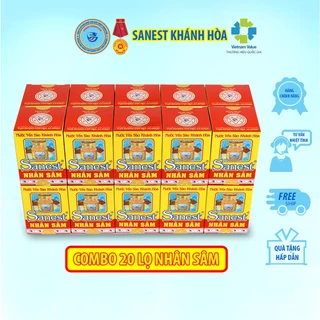 [Combo 20 lọ] Nước Yến sào Khánh Hòa Sanest Nhân Sâm - Lọ 70ml