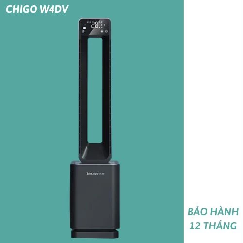 Quạt Không Cánh Lọc Không Khí  Taọ Ẩm CHIGO W4DV - 24 Tốc Độ Gió - Lọc Bụi Mịn Khử Trùng UV - Hẹn giờ