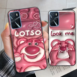 Ốp lưng Oppo A16 / A16K GẤU DÂU LOTSO cực hot hit, mẫu hot cute rẻ cực đẹp