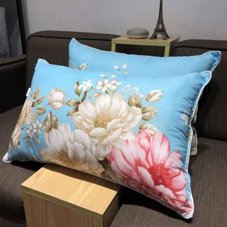 Ruột gối nằm, ruột gối đầu họa tiết hoa lá vải poly cotton kích thước 45cmx65cm (1 chiếc) - Xưởng may giá sỉ