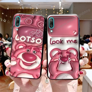 Ốp lưng Huawei Y7 Pro 2019 GẤU DÂU LOTSO cực hot hit, mẫu hot cute rẻ cực đẹp