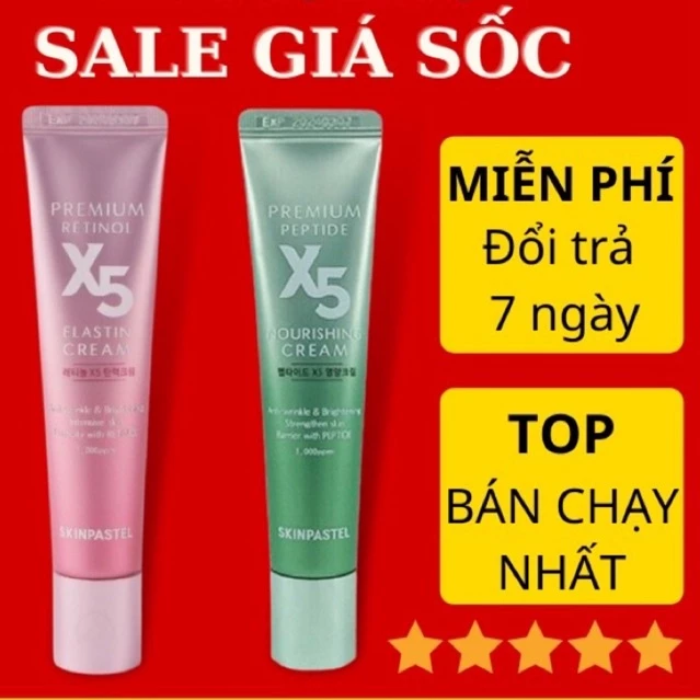 Kem Trẻ Hoá Da Retinol X5 Elastin Cream Skinpastel 30ml - Premium Peptide Hàn Quốc