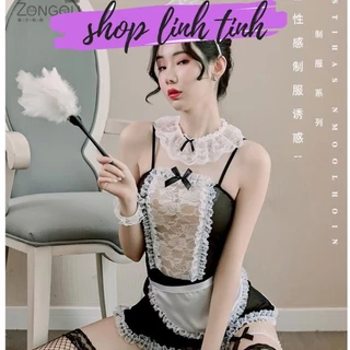 Bộ Đồ Ngủ Cosplay Hầu Gái Xẻ Sau (Đủ Phụ Kiện)  - Linhtinhshop260