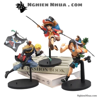 Mô Hình One Piece Sabo Ace Luffy trong bộ 3 anh em - Cao 20cm - Nặng 250 gram - No box