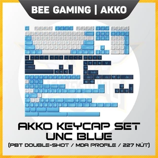 Bộ keycap AKKO - UNC Blue (Chất liệu PBT Double-Shot / MDA profile / 227 nút)